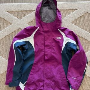 The North Face Purple Jacket with Gray Lining